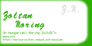 zoltan moring business card